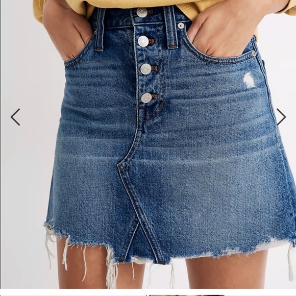 Madewell Dresses & Skirts - MADEWELL Ridge Denim A-Line Skirt | 28